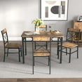 thumbnail image 6 of Aukfa Dining Table Set for 4, Wood Kitchen Table with Dinning Chair for Small Space, Brown, 6 of 7