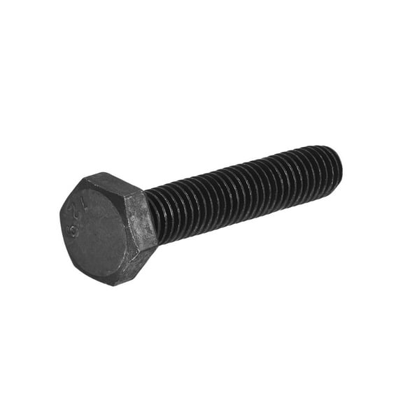 M8-1.25 x 40mm Left Hand Hex Head Bolt, Black Oxide Carbon Steel Reverse Fully Threaded Fastener Screws Bolts for Machinery, Automobiles and Construction