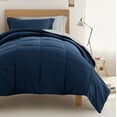 thumbnail image 2 of 7 Piece TwinXL Dorm Bedding Bundle, Patterned Comforter Set, Solid Sheet Set, Pillows and Laundry Bag, 2 of 12