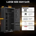 thumbnail image 3 of 30-40 Gun Fingerprint Safe, Unassembled Large Biometric Long Gun Safe with LCD Keypad & Gun Rack, Silent Operation & Dual Alarm Security for Shotguns Pistols, 3 of 8