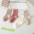 thumbnail image 2 of High Quality Spring Autumn New Kids Socks Solid Color Morandi Color Drawer Strip Baby Socks Versatile Boy Girls Cute Socks 09 3-5Years, 2 of 5