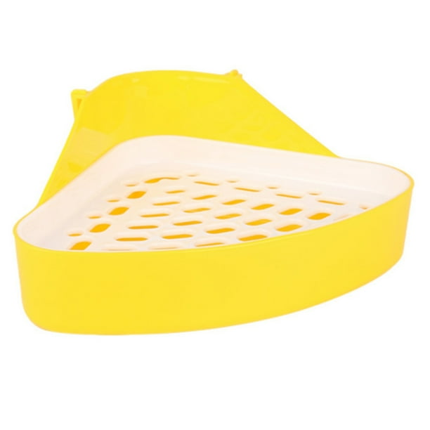 Viugreum Bunny Corner Litter Pan Pet Potty Corner Toilet Bigger Pan