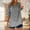 #308-Gray, variant on Haivin Women's Cotton Linen Blouse, Short Sleeve with Button Cuffs, Floral Printed V-Neck Shirt for Spring Summer Fall Casual Wear