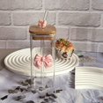 thumbnail image 4 of Coquette Bow Aesthetic Cup Pink Bow Glass Cup, Cute Glass Cups with Lids and Straws, 14 oz Bow Tumbler Iced Coffee Tumbler Cups for Teen Girls Women Girlfriends Gifts, 4 of 8