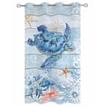 thumbnail image 2 of nqOlkjepod Outdoor Curtains for Patio Waterproof, Blue Turtle Coastal Outdoor Privacy Panels Grommet, Summer Beach Starfish Nautical Blackout Outside Curtains for Porch/Cabana 54"x108", 1 Panel, 2 of 8