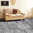 thumbnail image 2 of Vintage Washable Area Rug - Stylish Indoor Rug For Living, Dining Or Bedroom - Lightweight Carpet With Non-Slip Backing - Foldable For Easy Placement And Maintenance - Grey, 2 of 6