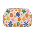 thumbnail image 2 of Goofa Groovy Daisy Flowers Pattern Double Layer Pen Pencil Case, Protective Large Capacity Storage Organizer Pen Pouch, Office College Supplies for Teens Adults, 2 of 7