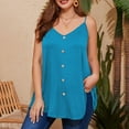 thumbnail image 6 of BLVB Plus Size Camisole for Women Casual Flowy Cami Adjustable Spaghetti Strap Tank Top Summer Loose Beach Vacation Clothes L-5XL, 6 of 6