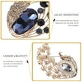 thumbnail image 2 of BEADCEST Rhinestone Crystal Brooch Pin Vintage Design in Blue 1Pack for Women's Scarf, 2 of 4