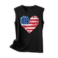 thumbnail image 3 of CFLVAEK 4th of July Tank Top for Women Funny American Flag Heart Graphic Shirts Loose Fit Sleeveless Crewneck Tanks Independence Day Going Out Tank Tops S, 3 of 4