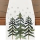 thumbnail image 3 of Camino de mesa de lino de 72 pulgadas de largo - Camino de mesa con estampado navideño de lino puro para decoración del hogar de 13 x 72 pulgadas, 5 piezas, 3 of 5