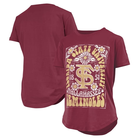 Women's Pressbox  Garnet Florida State Seminoles Irvine Floral Team Color-T-Shirt