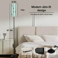 thumbnail image 2 of Modern Standing Floor Lamp seamless birds trees Dimmable Metal Pole Lamp with Linen Lampshade for Living Room LED Bulb Included, 2 of 8