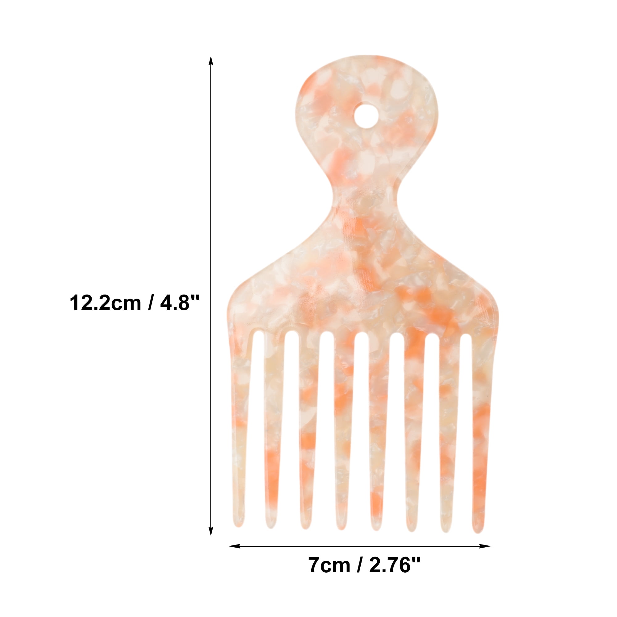 Unique Bargains Wide Tooth Hair Pick Comb Hair Styling Tool for Men Women Orange