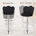 thumbnail image 3 of Juego de 2 taburetes de bar VECELO ajustables de terciopelo giratorios 51-109 cm, 3 of 7