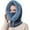 Blue, variant on Women’s Knitted Beanie Hat with Face Cover - 3 in 1 Winter Balaclava with Mask Scarf Ear Muffs Pompom Fleece Lined Snow Caps