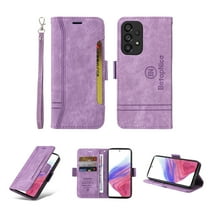 Mantto Wallet Phone Case Fit for Samsung Galaxy A53 5G,Premium PU Leather Magnetic Flip Stand Shockproof Drop Protective Card Slots Holder Wallet Protective Case,Purple