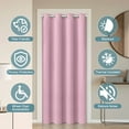 thumbnail image 3 of Lapalife Blackout Door Curtains for Doorways and Closets, Privacy Curtain Room Divider Thermal Insulated Door Curtain, 1 Panel, 34" x 80", Pink, 3 of 8