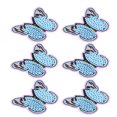 thumbnail image 2 of Parche para ropa con lentejuelas, mariposa, abeja, apliques para planchar, pegatina de tela para camiseta DIY (mariposa azul), 6 uds., 2 of 5