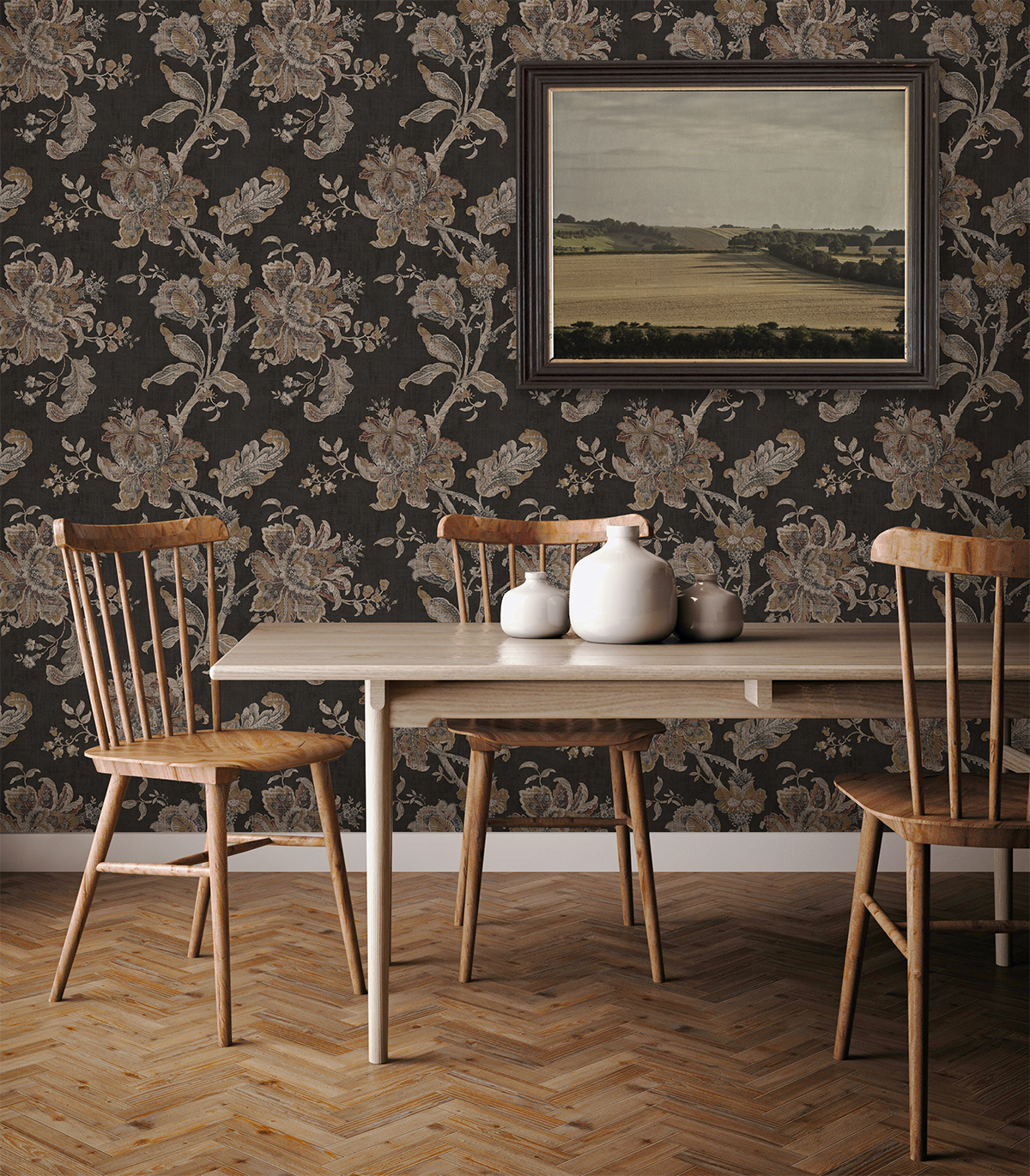 NextWall Ironwork & Russett Anelda Jacobean Peel and Stick Wallpaper - 20.5 in. W x 18 ft. L Roll