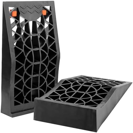 2 Pack Black Car Ramps, Low Profile Car Service Ramp for Vehicle Maintenance, Heavy Duty Car Ramps for Oil Changes, Trucks & Cars$$Other