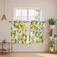 thumbnail image 2 of Lemon Kitchen Curtain for Berdoom Living Room Cafe 54 Inch Length, Yellow Fruits Summer Watercolor Botanical Leaf Plant Tiers Curtains Light Filtering Drapes Window Treatment 2 Panels 52"Wx54"L, 2 of 8