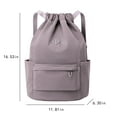 thumbnail image 3 of LACKUST Drawstring Gym Backpack, Sport Sack, Mini Travel Daypack, For Men & Women,Khaki, 3 of 6