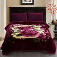 thumbnail image 2 of Thick Warm Winter Fleece Blanket For King Bed 2 Ply Reversible Soft Raschel Blanket,85"x93",10lb, 2 of 8