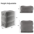 thumbnail image 5 of Inflatable Travel Foot Rest Pillow, Airplane Bed for Kids, Car Foot Rest Pillow, Adjustable Height Leg Rest Pillow for Airplane, Car, Train, Home, Office(Grey, 1 Pack), 5 of 6