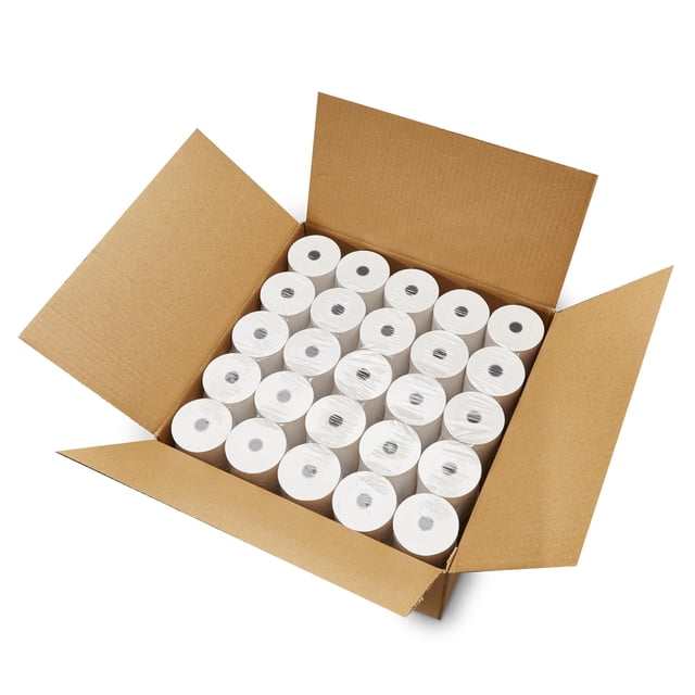 Rollos de papel térmico ShopSmart 3,125" x 70 m, libres de BPA, 50 unidades