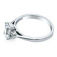 thumbnail image 3 of BERRICLE Sterling Silver 3-Stone Wedding Engagement Rings 1 Carat Emerald Cut Cubic Zirconia CZ Anniversary Promise Ring for Women, Rhodium Plated Size 4.5, 3 of 8