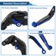 thumbnail image 4 of Palancas de freno y embrague cortas/largas ajustables para Aprilia RS660 2020-2025, 6 posiciones, mango negro con extremo azul, 1 par, 4 of 6