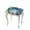 Blue Marble, variant on Xoenoiee Pink Marble Print Vanity Stool Cover, Saddle Bar Stool Slipcover, Bench Seat Protector, (14"- 20") L x (10"- 14") W, for Family Gathering Potluck, 2 Pack