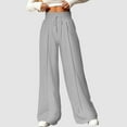 thumbnail image 5 of NOLDARES Women's Wide Leg Pants with Pockets - Casual Loose Trouser Pants Sweatpants Lounge Pants(Grey,M), 5 of 8