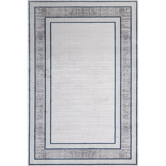 Grey Framed Area Rugs for Living Room Washable Rugs Boho Moroccan Area Rug Soft Neutral Geometric Bohemian Carpet Distressed Indoor Rug for Bedroom Dining Room Office Foldable Nonslip Rug