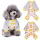 thumbnail image 5 of Pijamas de algodón para perros Trajes de cuatro patas de dibujos animados Ropa encantadora para mascotas (Pato M) Sywqhk Libre de BPA, 5 of 9