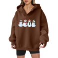 thumbnail image 2 of Cute Snowman Christmas Hoodies for Women 2025 Long Sleeve Holiday Graphic Hooded Sweatshirt Pullover Tops, 2 of 5