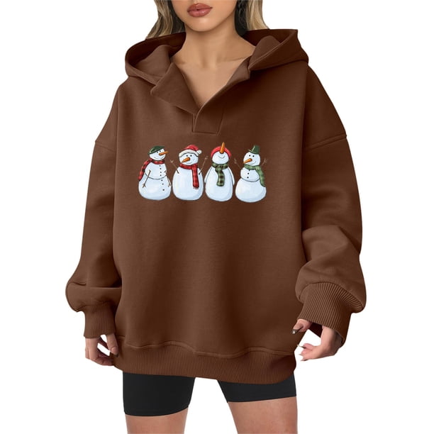 WILLBEST Suéteres Estampados Oversize para Mujer, Ideales para Navidad, Otoño E Invierno XX-Grande