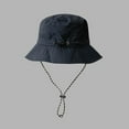 thumbnail image 3 of Sunsanly Waterproof Bucket Rain Hat with Chin Strap Quick Dry Packable Boonie Sun Hat Safari Hat UV Protection-Navy Blue, 3 of 8