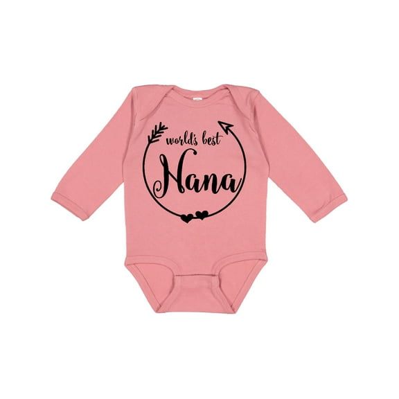 Inktastic World's Best Nana Girls Long Sleeve Baby Bodysuit