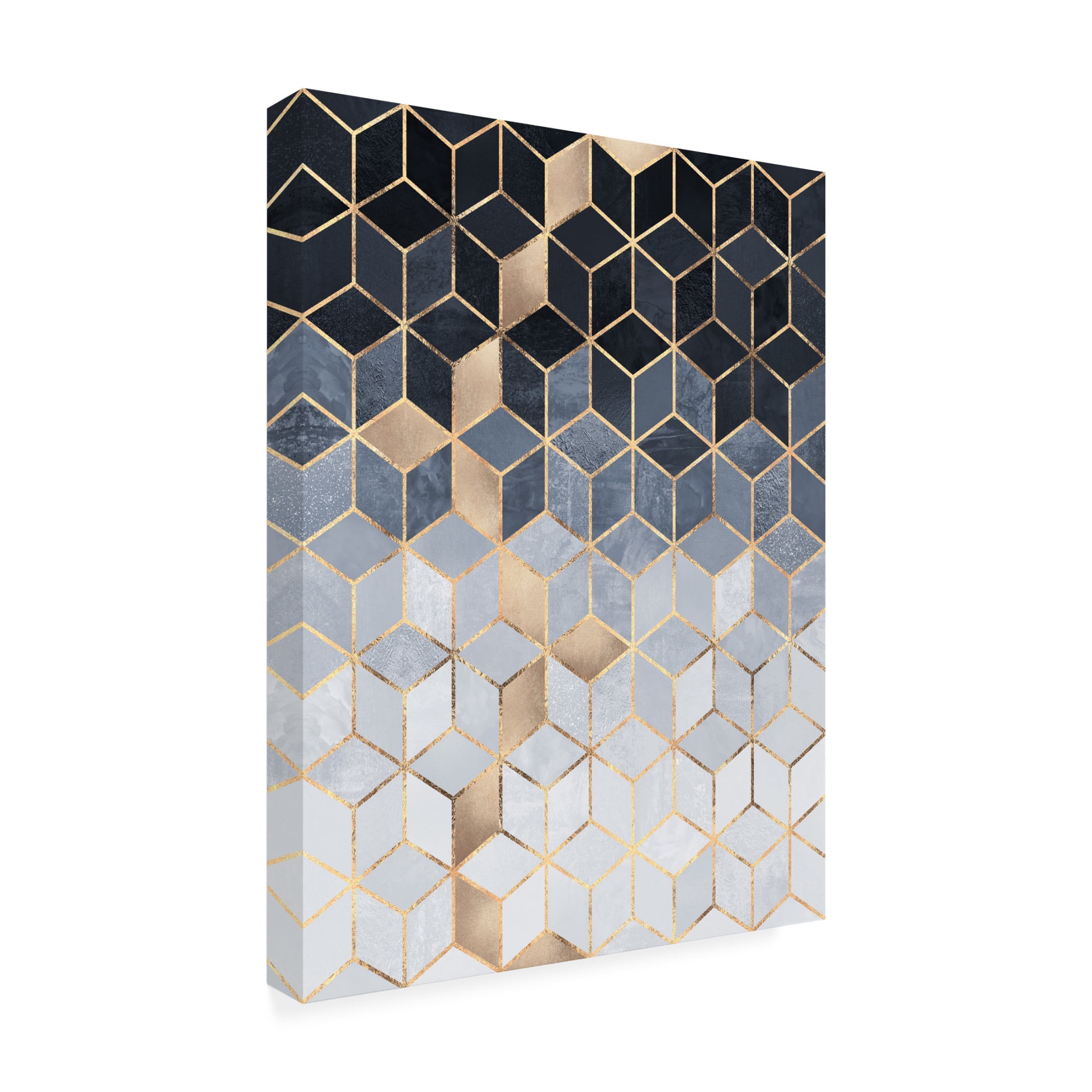 Trademark Fine Art Elisabeth Fredriksson Soft Blue Gradient Cubes Canvas Wall Art