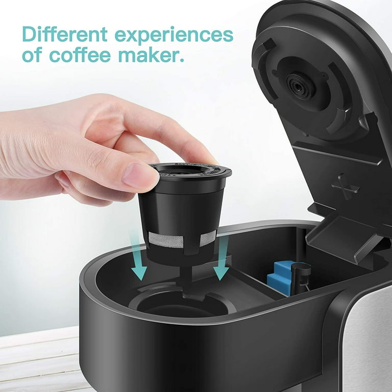 EZBASICS Reusable Refillable K Cups Coffee Filters for Keurig or Single Serve Coffee Makers 3 Pack Black
