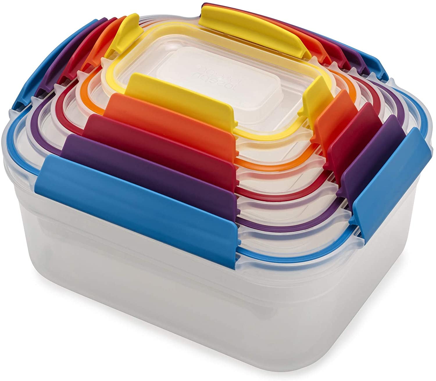 colored plastic food storage containers