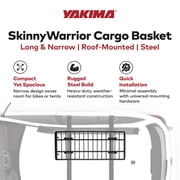 Yakima SkinnyWarrior Long & Narrow Cargo Basket for Yakima Crossbars, Black