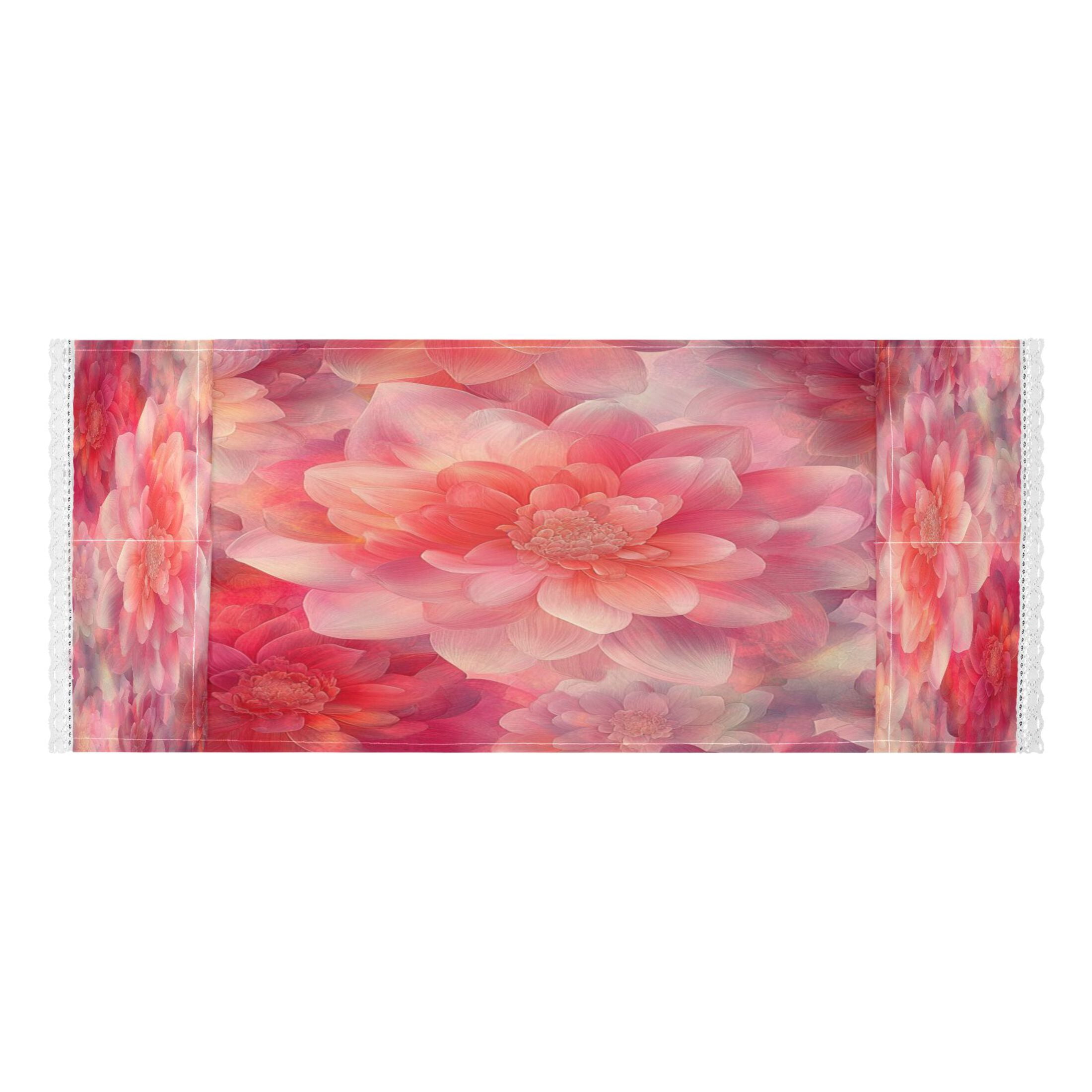 WOBOGO Transparent Red Flower Washing Machine Cloth Dryer Refrigerator Top Cover Protective Non-Slip Mat For Kitchen Laundry