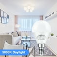 8Pack Ceiling Fan Light Bulbs Small Base, 5000K Daylight, E12 LED