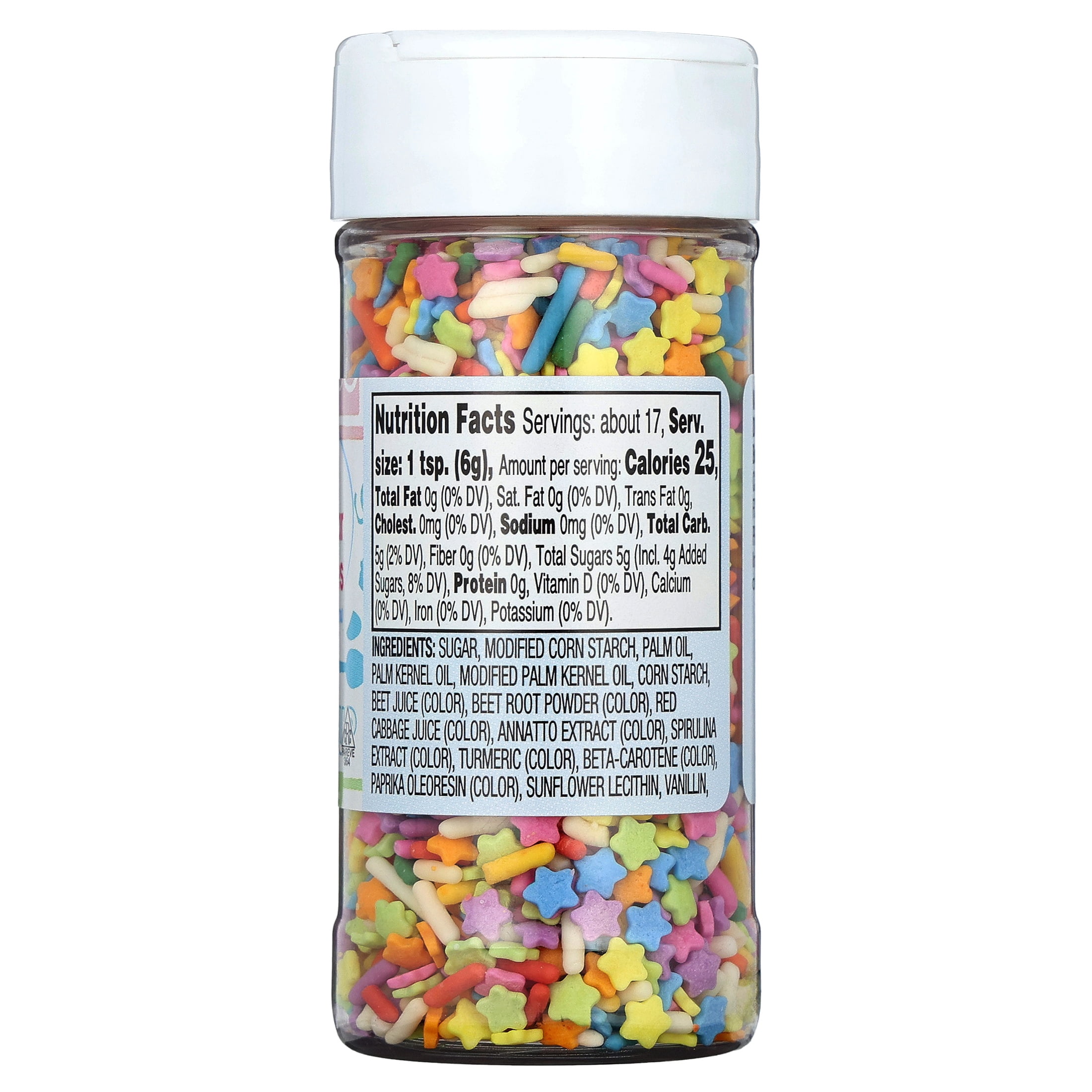 Great Value Rainbow Stars Decorating Sprinkles, 2.75 oz