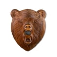thumbnail image 3 of 12" Wooden Hand Carved Wall Bear Head Mask Hanging Handcrafted Handmade Figurine Sculpture Lodge Cabin Outdoor Indoor Decorative Home Decor Accent, 3 of 3