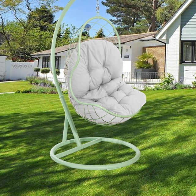 OULII Swing Replacement Cushions Grey Polyester Perfect For Outdoor Garden 1Pcs