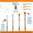 thumbnail image 2 of ZEM Brush Mfg AS-2 Student Golden Synthetics Shaders Flat Artist Paint Brush Set, 2 of 7